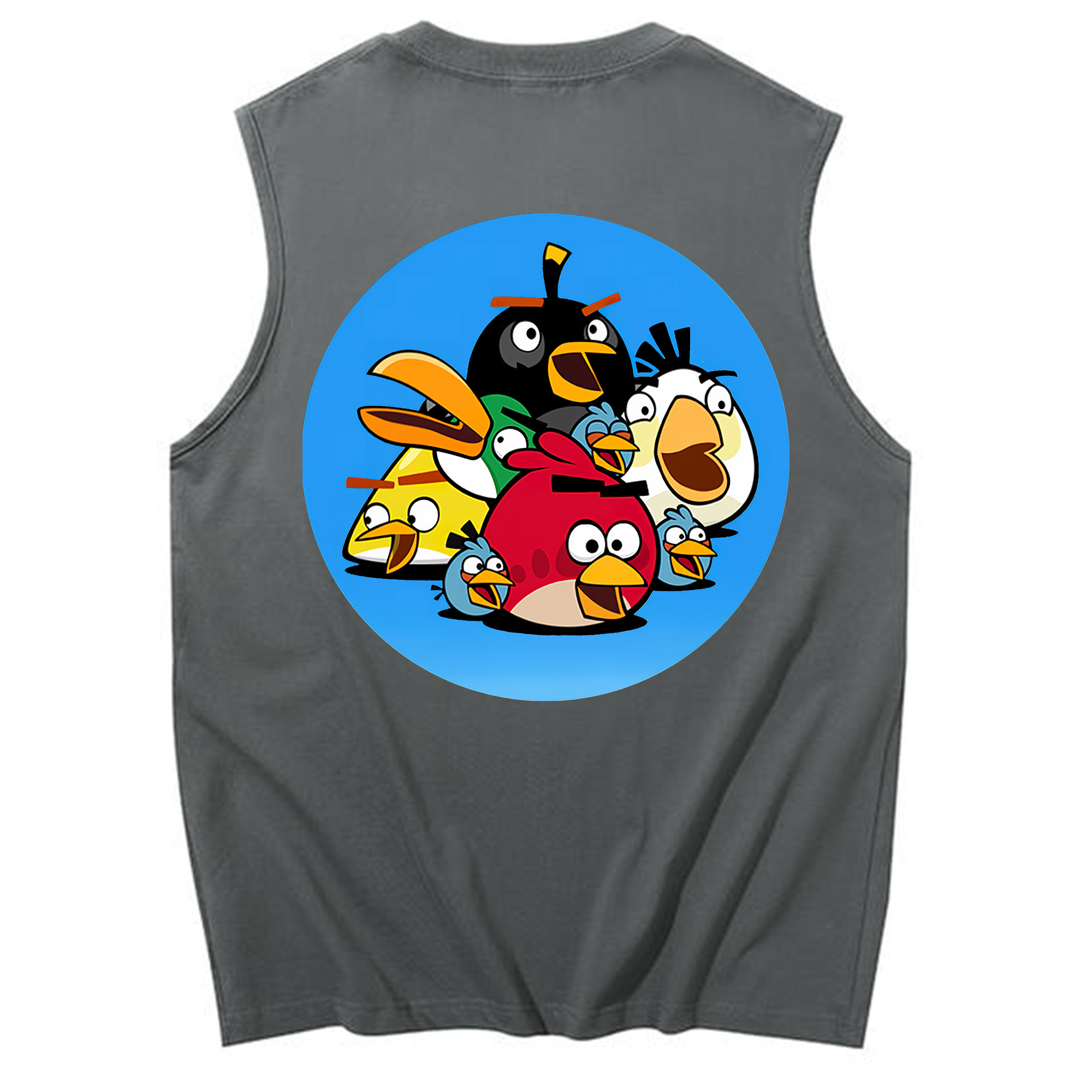 （画像用） Angry Birds アングリーバード コットン100％タンクトップ（背面プリント）